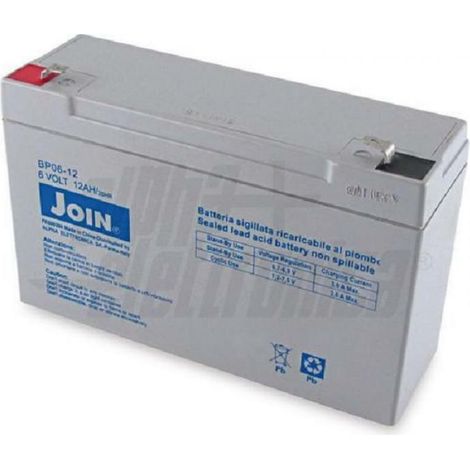 Alpha elettronica batteria al piombo 6v 12 a con faston bp06-12