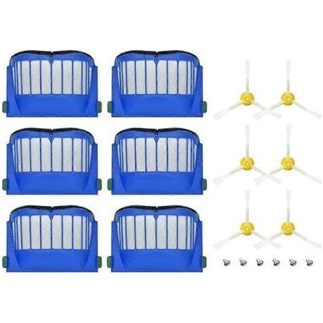 Pièces de rechange pour aspirateur robot iRobot Roomba séries 600, 675, 690, 692, 694, 610 et 670 : filtre, brosses de balayage des bords (1/5)