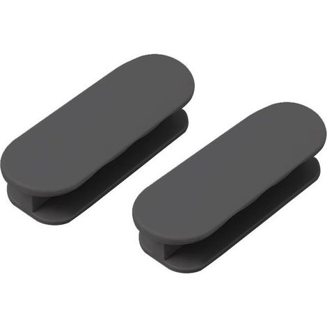 Lot de 2 poignées de porte de balcon adhésives poignées de porte de terrasse extérieure poignées de tiroir pour poignée de meuble, porte en verre, poignée de fenêtre-noir