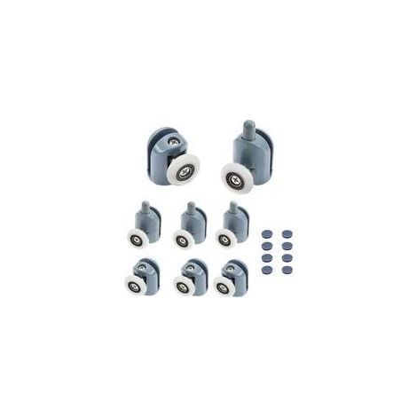 Pièces Poulie de Porte Douche,Roulette Porte Coulissante Douche,25mm Galets de Porte de Douche Antirouille roulettes Cabine de Douche Robuste Durable pour Cabine Salle de Bains Porte (1/5)