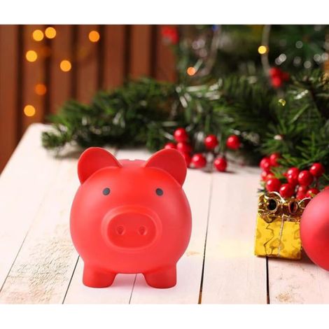 Mini Tirelire Rouge pour Filles - Incassable, Mignonne, en - Meilleur Cadeau anniversaire et S Rouge (1/5)