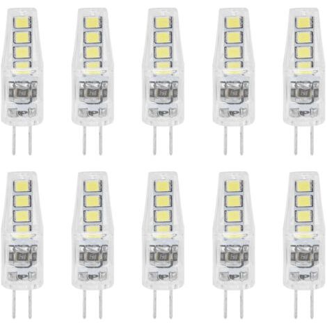 QORVA- 10 pièces G4 8LED lumière 2835 puces de lampe 2W 360 Angle PC lampe ampoule pour bureau à domicile 220Vlumière blanche (1/5)