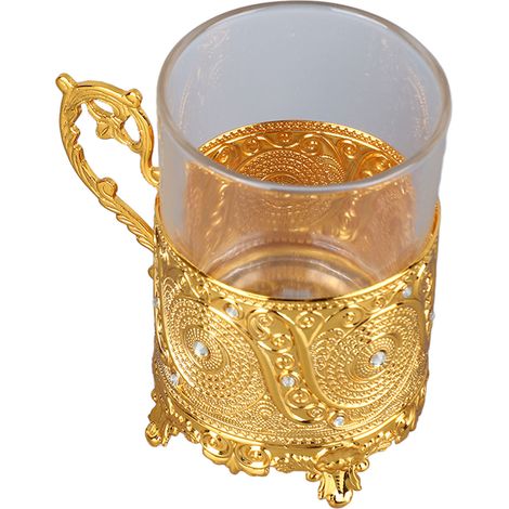 Chope à Bière en Verre Allié Doré, Tasse Décorative à Whisky, Verre à Boire Collectible pour Père Noël, Anniversaire, Cadeau de Noël (J18149) (1/5)