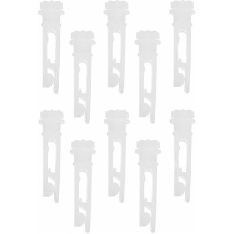 Lot de 10 clips de réparation pour stores verticaux en vinyle – Pour réparer les stores verticaux, lattes, rideaux – Blanc (1/5)