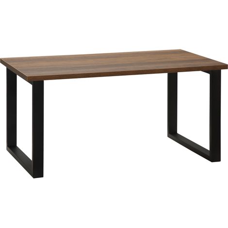 Table basse rectangulaire MOLLY bois et noir (1/5)