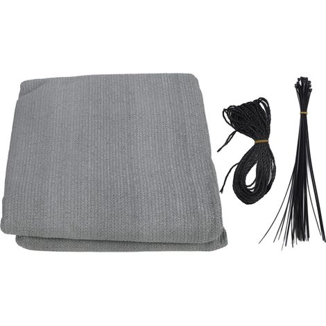 Brise-vue de balcon en PEHD avec protection UV, gris clair, idéal pour terrasse, patio, jardin ou piscine.