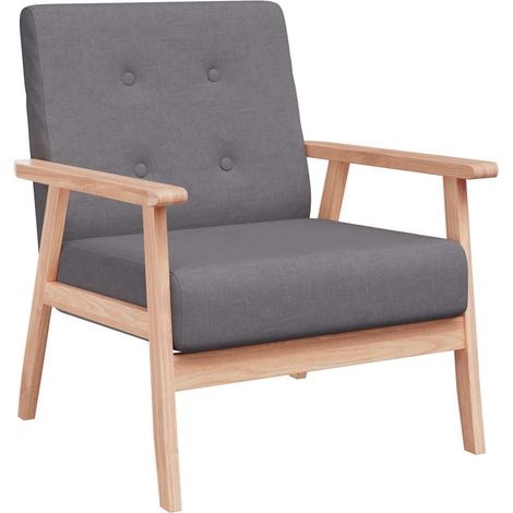Maison Exclusive - Sessel Dunkelgrau Stoff