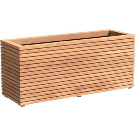 Adezz Pflanzgefäß Malaga Rhombus quadrat/rechteck aus Garapa-Hartholz Pflanzkübel 150x50x60,8 cm