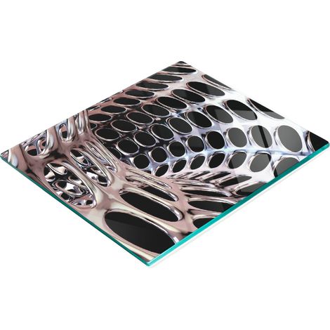 Tablero de cocina de vidrio templado con gr谩ficos decorativos, t煤nel met谩lico, 60x52 cm