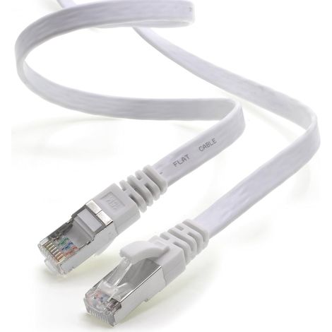 1 pièce Câble réseau,Câble plat CAT.7,Connecteur RJ45,Cuivre,10 m,Réseaux domestiques