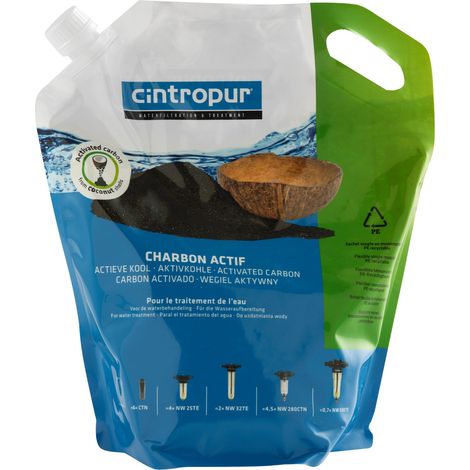 Cintropur – Recharge charbon actif 3.4L – Extrait de noix de coco – Filtration eau potable – Élimine chlore et impuretés organiques (1/3)