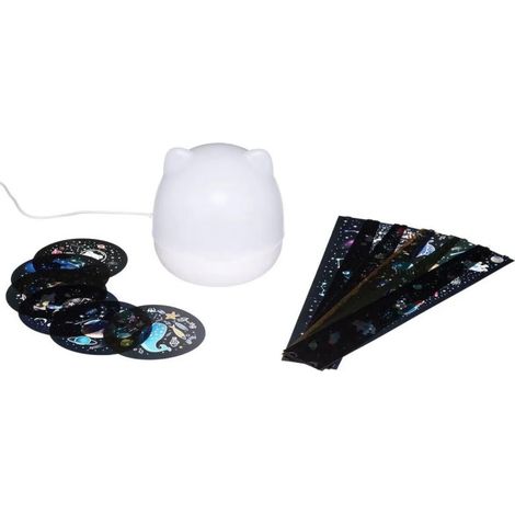 Veilleuse Rotative Enfant Chat 12cm Blanc (1/5)