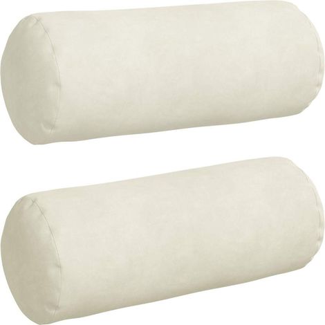 Maison Exclusive - Bolsterkissen 2 Stück Creme Ø 15 x 40 cm Cords