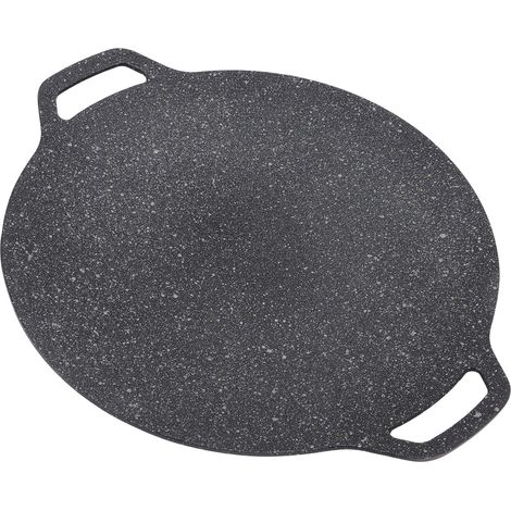 Poêle à frire ronde en fonte d'aluminium avec poignées, idéale pour la randonnée, l'escalade, le camping et la pêche en lac. (1/5)