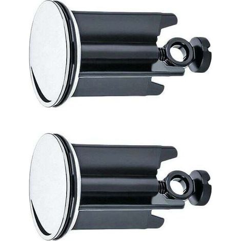 (2 pieces) Universal 40mm sink plug, drain plug, with rubber seal, height-adjustable plug