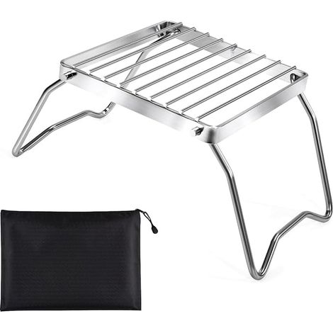 Stainless Steel Folding BBQ Grill Mini Campfire Grill (1/5)