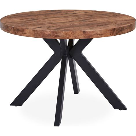 Table ronde extensible Myriade Noir et Noyer