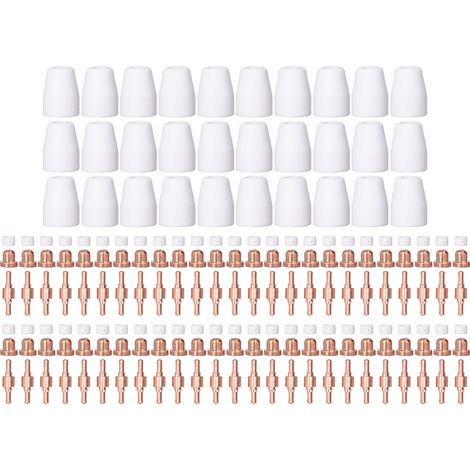 180Pcs Welding Consumables Ceramic Nozzle Electrode Diffuser Set Kit for Plasma Torch