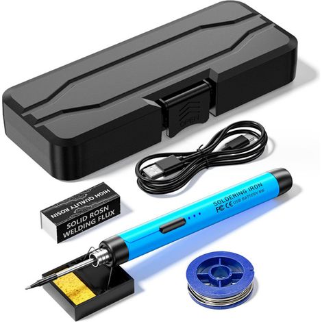 Fer À Souder USB Sans Fil Rechargeable 450 °C Chauffage Rapide 3 Secondes Température Réglable Batterie Lithium 800 mAh (1/5)