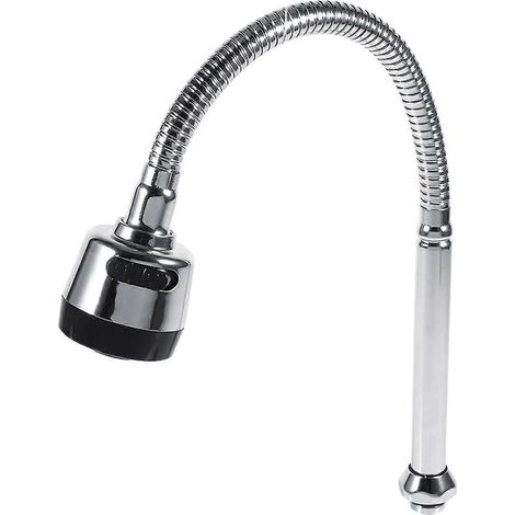 Raccord de robinet d'évier de cuisine à bec pivotant en acier inoxydable 304, poignée unique. (1/5)