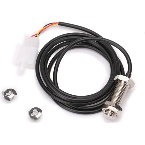 1 Sensorkabel + 2 Magnetische Eisensensoren für digitale Kilometerzähler, Geschwindigkeitsmesser und Drehzahlmesser von Motorrädern und Quads Motorradzubehör und Ersatzteile (1/5)