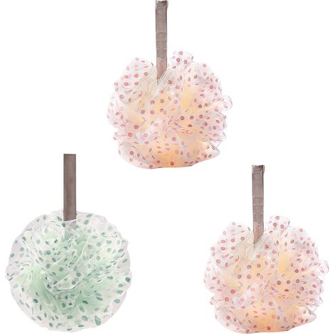 Gant De Douche Exfoliant - Maille Souple Pe - Mousse Riche - Pour Salle De Bain - Lot De 3 (1/5)