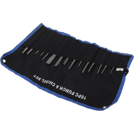 Jeu de 16 poinçons et burins de mécanicien, jauge de centrage à froid conique. (1/5)