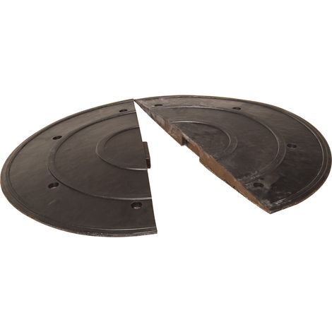 Moravia Fahrbahnschwelle SafeRide-50 Abschlusselement mit Nut schwarz 900 x 450 x 50 mm (1/4)