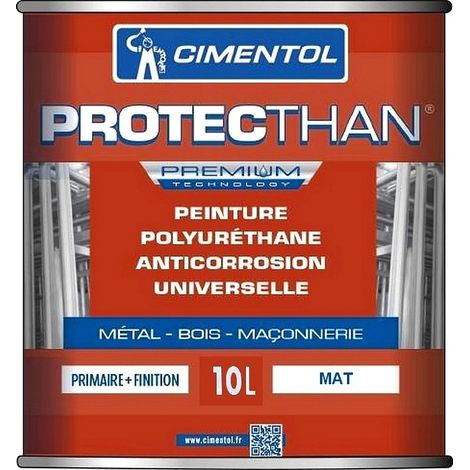 Laque multi-support 2 en 1 PROTECTHAN Anticorrosion Métal, bois et béton MAT Choix de couleur: Couleur - Conditionnement: 10 Litres