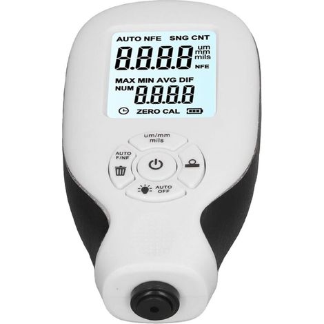 Jauge d'épaisseur de Revêtement, Compteur de Peinture de Voiture, Sonde à Courant de Foucault 02000um, Multifonctionnelle, Calibrage Rapide du Zéro, Induction Magnétique pour