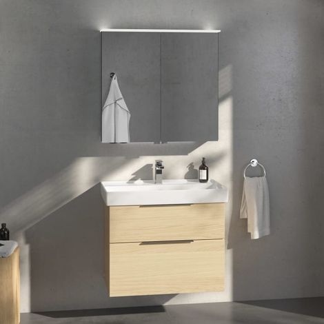 Villeroy & Boch Taro Waschtisch mit Unterschrank und LED-Spiegelschrank 80 cm (1/5)