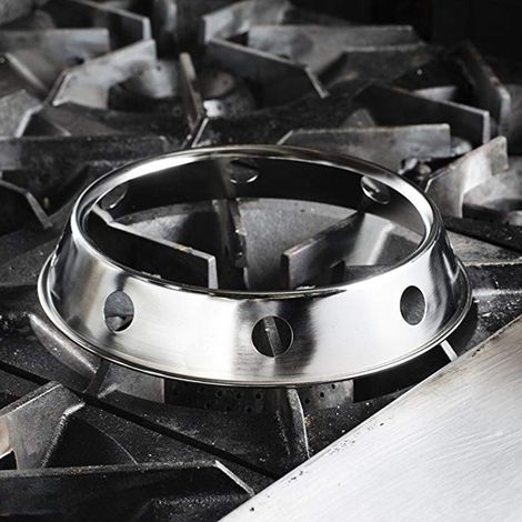 Wok-Ring aus Edelstahl, runder Topfhalter für die Küche mit wendbarer Größe (1/4)