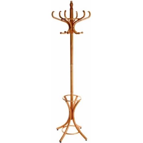 Porte-manteau - JUANIO - 184 cm - Peuplier-bouleau - Naturel - Stable 10 kg (1/4)