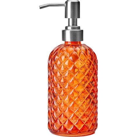 Seifenspender aus Glas mit Edelstahlpumpe, transparente Pumpflasche für Flüssigseife, Lotion, Geschirrspülmittel – AquaForge
