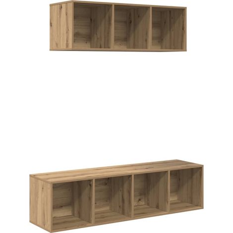 Maison Exclusive - Ensemble meuble TV 2 pcs Chêne artisanal Bois d'ingénierie