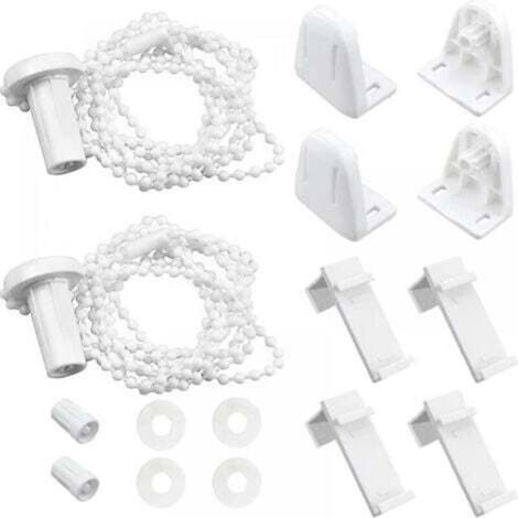 Set mit 2 Rollomechanismen, Rollozubehör, Rollohalterungen, Rolloreparaturset, Ersatz-Rollohalterungen 17 mm