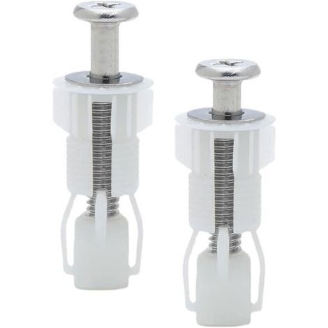 2 Pièces Fixation Abattant WC,Fixation Cuvette WC,Fixation Abattant WC Universel,pour Siège de Toilette,Matériau en Nylon (1/4)