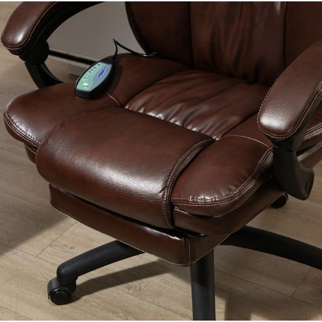 Stuhl Sessel Massagefunktion verstellbar Kunstleder OKMYHOME (1/3)