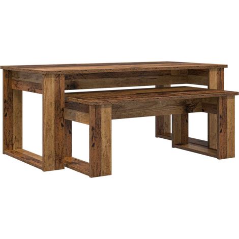 Kaffeetisch Set 2 pcs Altholz Holzwerkstoff vidaXL