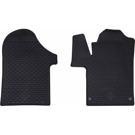 Car Mat 2 pcs Black Rubber vidaXL