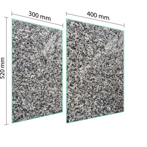 PLACA PROTECTORA DE VIDRIO PARA ESTUFA 70x52 GRANITO (1/5)