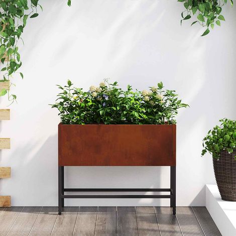 Hochbeet Gartenpflanzer Rostig 60 x 26 x 45 cm Wetterfeststahl