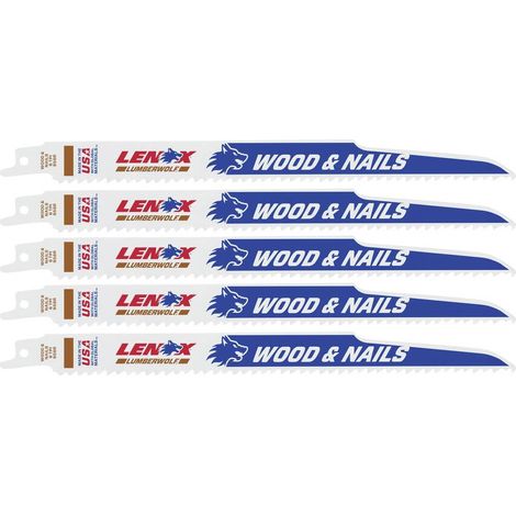 Lenox 20582956R Lama per sega a sciabola BIM per legno 229x19x1,3mm Lunghezza lama della sega 229 mm 5 pz. (1/4)