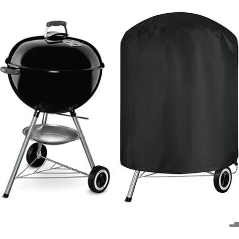 Housse de barbecue ronde étanche pour Weber Char-Grill Akorn Kamado - Noir (1/4)