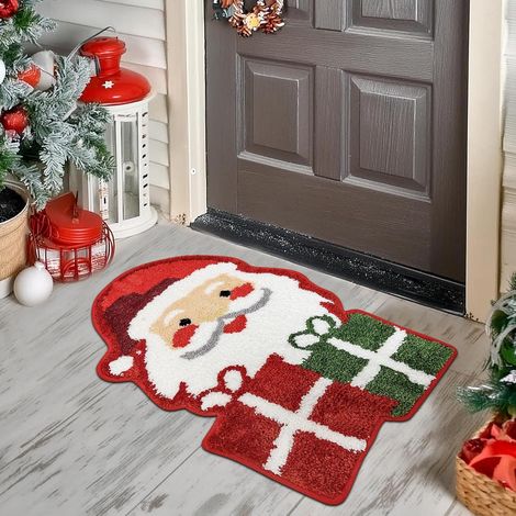 Felpudo navideño decorativo para interiores y exteriores - Antideslizante, apto para pasillos, baños y entradas, 5080 cm. (1/5)