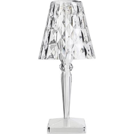 Lampada da tavolo dimmerabile per esterni Cristallo Kartell Big Battery 09475B4