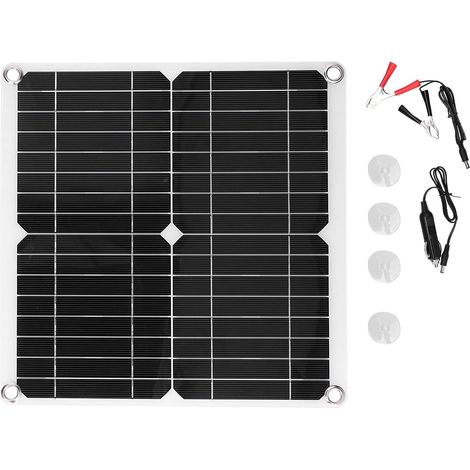 Chargeur Solaire 40W 18V Kit Panneau Solaire Chargeur d'urgence étanche IP65 Couverture Solaire Monocristalline pour Vie en Plein Air et Coupures de Courant Inattendues (1/5)