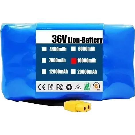 Batterie Lithium-ion Rechargeable, 36V, Capacité 4,4Ah, 10000mAh (1/2)