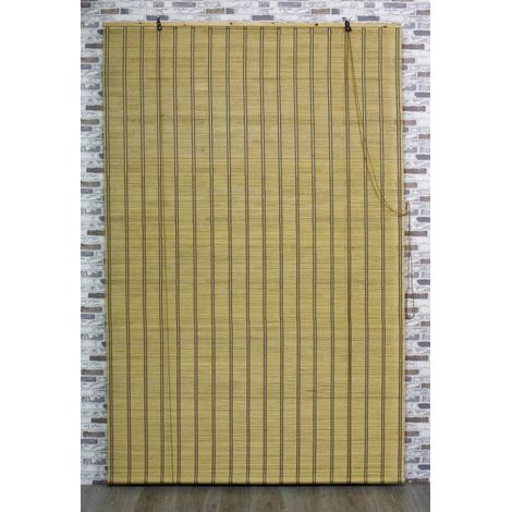 Store en osier rotin abat-jour 80x170 cm pour fenetre de balcon (1/2)