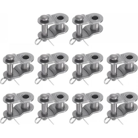 Carte de sourcing : 10 pièces, maillons chaîne décalés demi-maillons, rouleau, pas 1/4", acier au
